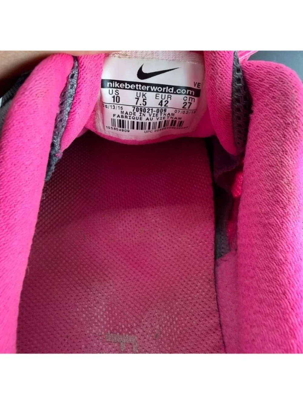 Nike Flex Experience 5 Running Shoes Gray & Pink Womens Size 10 Lightweight Mesh